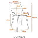 Ver imagem 6 de Kit 4 Cadeiras Bergen Fratini Revestida em Poliuretano (Pu) Cor Caramelo Base em Aço Preto