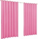 Ver imagem 1 de Cortina De Microfibra 3,00X2,80 Rosa Ilhós Cromado