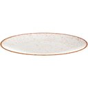 Ver imagem 4 de Prato Porcelana Tramontina Rústico Raso 25cm Marrom Decorado Avulso Cozinha Casa