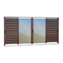 Ver imagem 1 de Veneziana Alumínio Elite 6 Folhas Moveis 100 x 240 V.Reflex Mix Corten Brimak