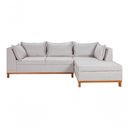 Ver imagem 1 de Sofá Malta Chaise Living 4 Lugares Império Pés Madeira Linho 185