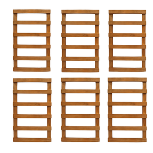 Kit 6 Treliças Jardim Vertical Pinus 30x50 Cm Stain Mogno
