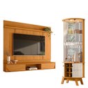 Ver imagem 1 de Painel para Tv Aura Cinamomo com Cristaleira Marina Cinamomo Off White - Madetec