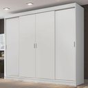 Ver imagem 1 de Guarda-roupa Casal Madesa Austin 4 Portas de Correr 3 Gavetas