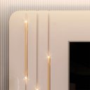 Ver imagem 2 de Painel Mdf Avatar para Tv até 75 Led Dourado Detalhe Chanfrado Off White G18 - Gran Belo