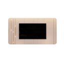 Ver imagem 1 de Painel Mdf Avatar para Tv até 75 Led Dourado Detalhe Chanfrado Off White G18 - Gran Belo