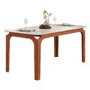 Ver imagem 1 de Mesa Sala de Jantar 1,60m Tampo em Vidro Mel