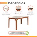 Ver imagem 5 de Mesa Sala de Jantar 1,60m Tampo em Vidro Mel