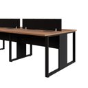Ver imagem 4 de Mesa Escritório Plataforma 6 Lugares 360cm com Caixas de Tomadas e Pés Metal Industrial Executive
