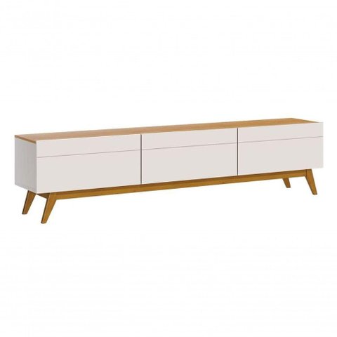Rack Classic 3g 2.2 Off White com Nature - Imcal Móveis