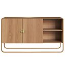 Ver imagem 4 de Buffet Aparador para Sala 135cm 2 Portas Mario Hanover/dourado A10 - Mpozenato