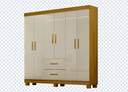 Ver imagem 2 de Guarda Roupa Solteiro 6 Portas 2 Gavetas com Pés 148cm Cali Cinamomo/Off White - CHF Móveis