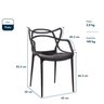 Kit 4 Cadeiras Allegra Polipropileno La Mobilia: Design Moderno para Sala de Jantar e Varanda - 3