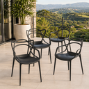 Ver imagem 2 de Kit 4 Cadeiras Allegra Polipropileno: Design Moderno para Sala de Jantar e Varanda