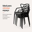 Ver imagem 3 de Kit 4 Cadeiras Allegra Polipropileno: Design Moderno para Sala de Jantar e Varanda