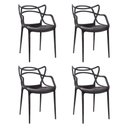Ver imagem 1 de Kit 4 Cadeiras Allegra Polipropileno: Design Moderno para Sala de Jantar e Varanda