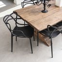 Ver imagem 4 de Kit 4 Cadeiras de Jantar Super Resistente e Empilhável Garden Life Cor Preto