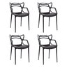 Kit 4 Cadeiras Allegra Polipropileno La Mobilia: Design Moderno para Sala de Jantar e Varanda - 1