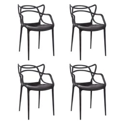 Kit 4 Cadeiras Allegra Polipropileno La Mobilia: Design Moderno para Sala de Jantar e Varanda - 1 Kit 4 Cadeiras Allegra Polipropileno La Mobilia: Design Moderno para Sala de Jantar e Varanda - 1
