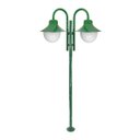 Ver imagem 1 de Poste de Jardim Saturno P28/2 com Globos de Vidro Leitoso 10x20 Verde