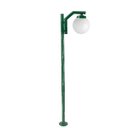 Ver imagem 1 de Poste de Jardim P23/1 com Globo de Vidro Leitoso 15x30 2,16m em Aço Fosfatizado Verde
