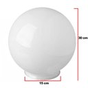 Ver imagem 2 de Poste de Jardim P23/2 com Globo de Vidro Leitoso 15x30 2,16m em Aço Fosfatizado Ouro Velho