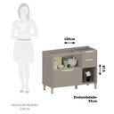 Ver imagem 2 de Balcão de Cozinha para Pia 120cm 2 Portas e 3 Gavetas sem Ta Cinammon/cinammon
