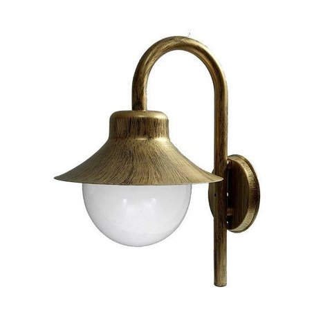 Arandela Colonial São Paulo Antigo 228 Globo de Vidro Leitoso Ouro Velho