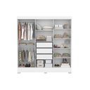Ver imagem 4 de Guarda Roupa Casal 6 Portas e 3 Gavetas c/ Espelho Prático Branco - Demóbile