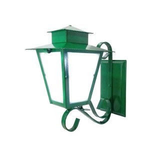 Arandela Colonial Quadrada L5b Verde