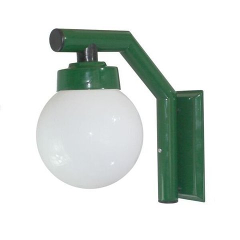 Arandela Solarium 210 Globo de Vidro Leitoso Verde