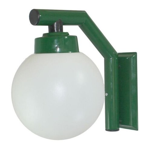Arandela Solarium 215 Externa/interna com Globo de Polietileno Verde