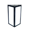 Ver imagem 1 de Arandela Quadrada Moderna em Aluminio 285 Preto