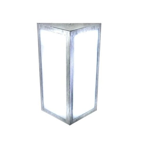 Arandela Quadrada Moderna em Aluminio 285 Prata Velha