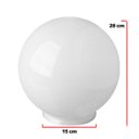 Ver imagem 2 de Arandela Solarium 215 Externa/Interna com Globo de Vidro Leitoso 15x28 Branco