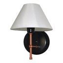 Ver imagem 2 de Arandela De Parede em Alumínio e Cúpula de Algodão Para Sala, Quarto Cabeceira De Cama - Preto com C