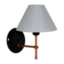 Ver imagem 3 de Arandela De Parede em Alumínio e Cúpula de Algodão Para Sala, Quarto Cabeceira De Cama - Preto com C