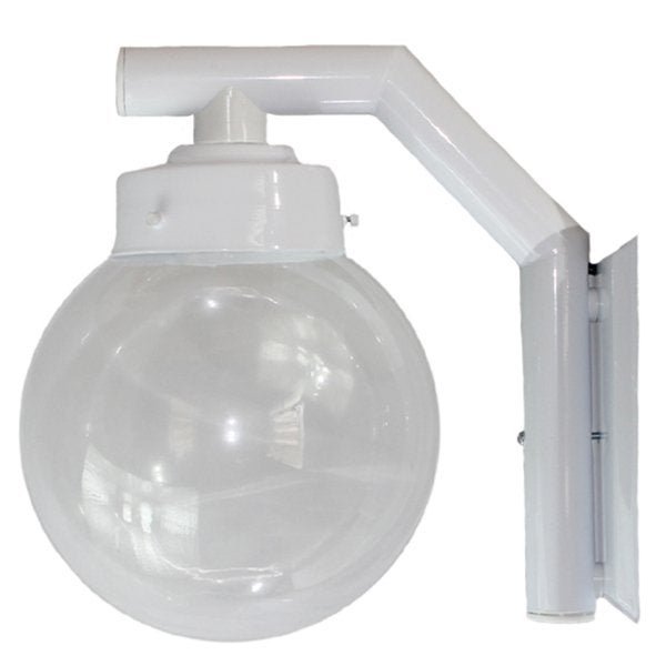 Arandela Solarium 215 Externa/Interna com Globo de Vidro Transparente 15x28 Branco - 1