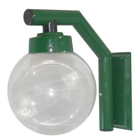 Arandela Solarium 215 Externa/interna com Globo de Vidro Transparente 15x28 Verde