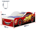 Ver imagem 3 de Cama Carro Infantil Juvenil Relampago Mcqueen 100% Mdf - Vermelho