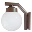Ver imagem 1 de Arandela Solarium 215 Externa/interna com Globo de Vidro Leitoso 15x30 Marrom