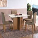 Ver imagem 1 de Mesa de Jantar 4 Lugares Miami Freijo/off White/cacau - Indekes