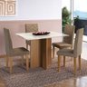 Mesa de Jantar 4 Lugares Miami Freijo/off White/cacau - Indekes - 1