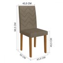 Ver imagem 4 de Mesa de Jantar 4 Lugares Miami Freijo/off White/cacau - Indekes