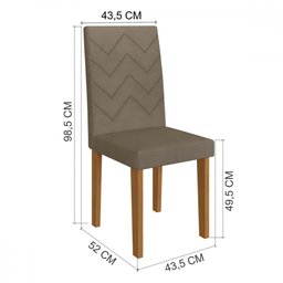 Mesa de Jantar 4 Lugares Miami Freijo/off White/cacau - Indekes - 4