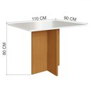 Ver imagem 3 de Mesa de Jantar 4 Lugares Miami Freijo/off White/cacau - Indekes