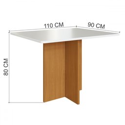 Mesa de Jantar 4 Lugares Miami Freijo/off White/cacau - Indekes - 3