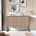 Ver imagem 1 de Aparador Buffet Nativa Industrial 3 Portas MDF MDP 120cm Preto Montana Casah