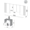 Ver imagem 4 de Kit Quarto Cabeceira King com 2 Mesas de Cabeceira Mdf Freijó Off White Dalla Costa