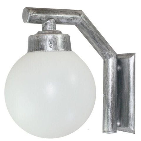 Arandela Solarium 215 Externa/interna com Globo de Polietileno Prata Velha